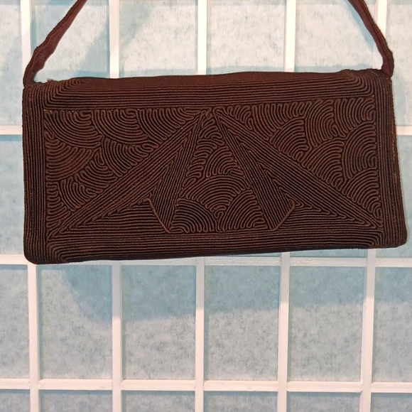 Vintage Normandie hand bag chocolate brown 5503 - Picture 5 of 12